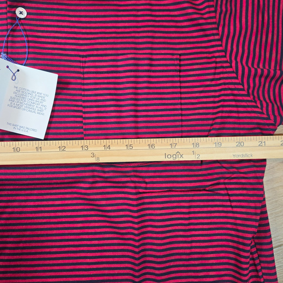 Vintage NWT Brooks Brothers Polo Men’s XL Teal Striped 100% Pima Cotton USA Made - Picture 6 of 7